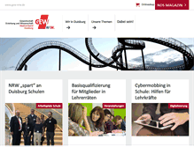 Tablet Screenshot of duisburg.gew-nrw.de