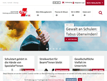 Tablet Screenshot of gew-nrw.de